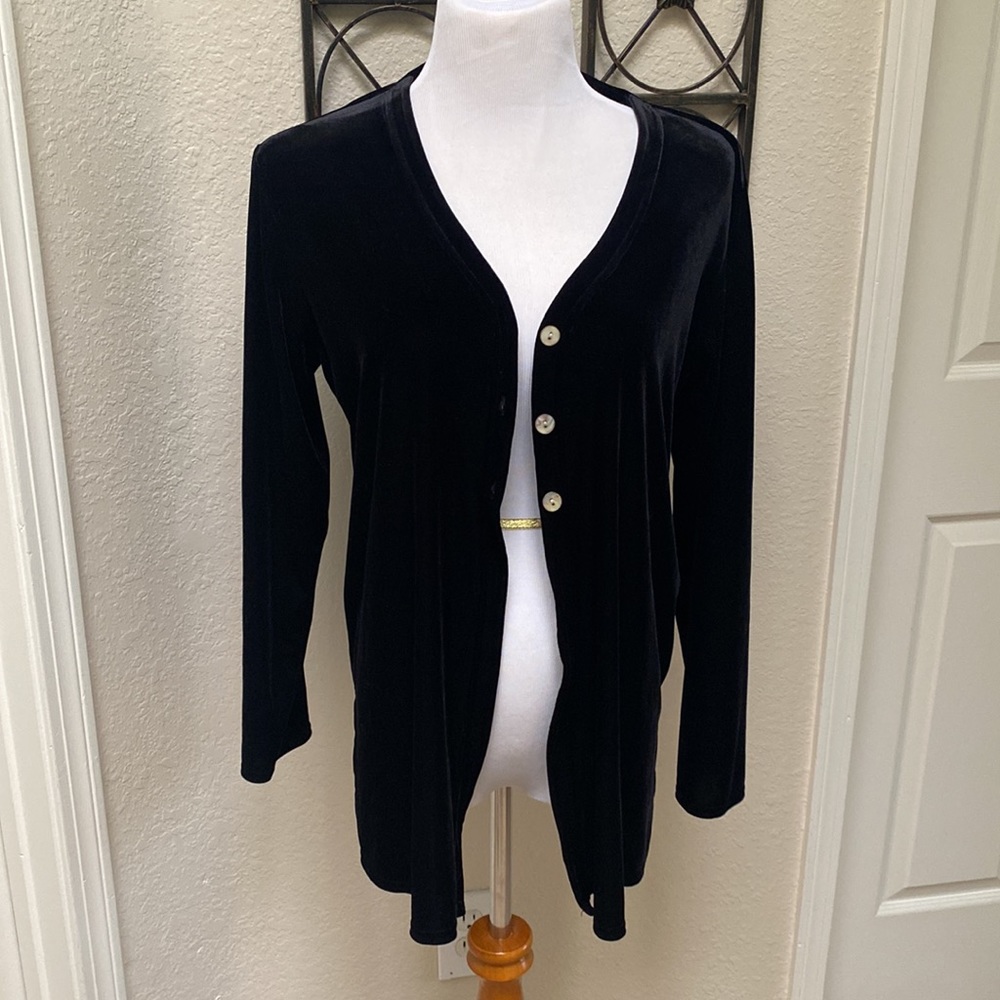 Denim &Co 3 Puce Velvet Tank Jacket Skirt set - Picture 4 of 6